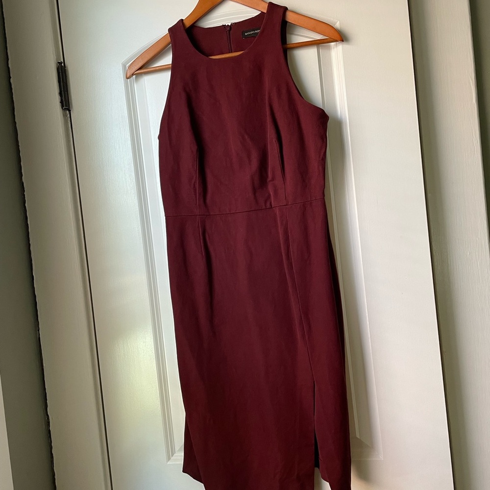 Banana republic burgundy dress 6p